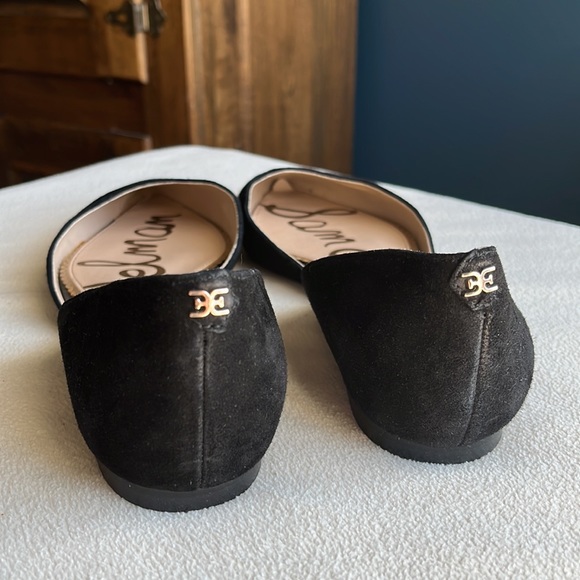 Like new Sam Edelman “Rooney” black suede leather pointy toe flats size 9.5. - Picture 3 of 8
